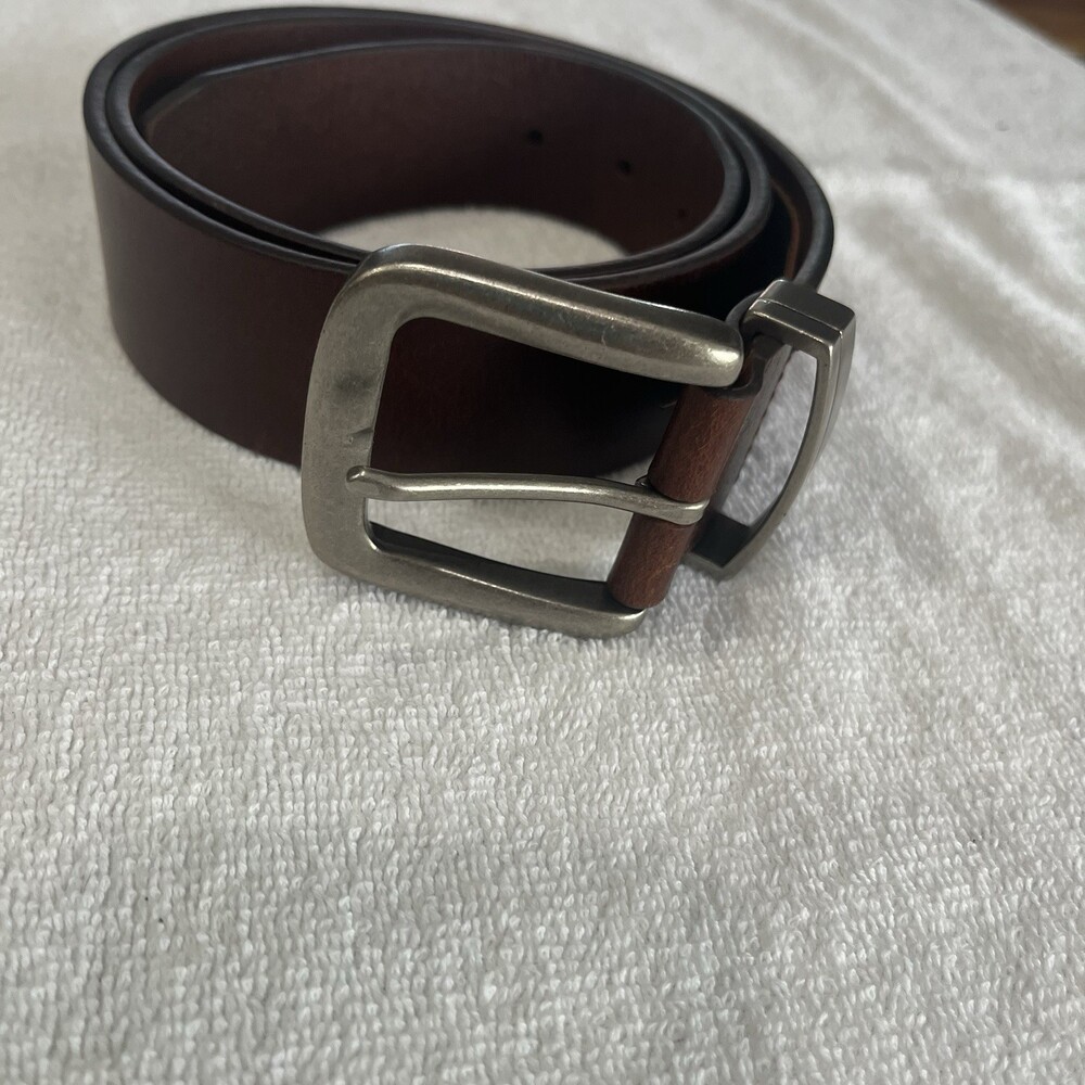 Malibu Cowboy Men’s Wide Brown Leather Coaster Western Belt